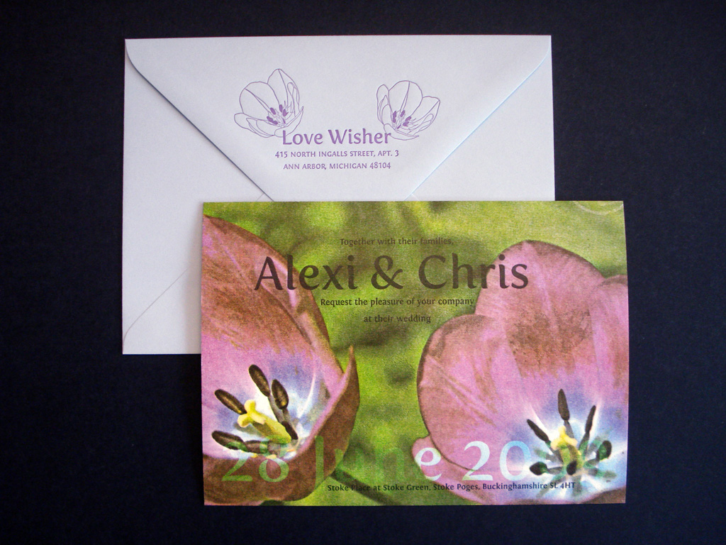 The final invite with envelope