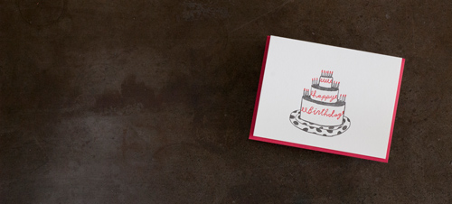 Swayspace + Kreh Mellick Happy Birthday letterpress card